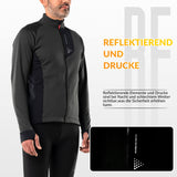 ROCKBROS Herren Winter Fahrradjacke, winddichte und atmungsaktive Jacke mit Fleecefutter für Radfahren im Winter