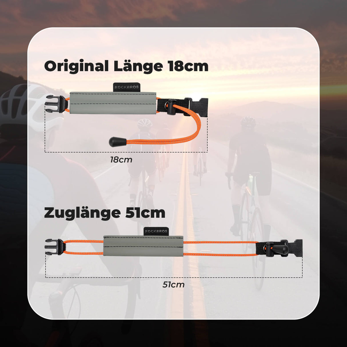 ROCKBROS Reflektierendes Hosenband für Radfahren