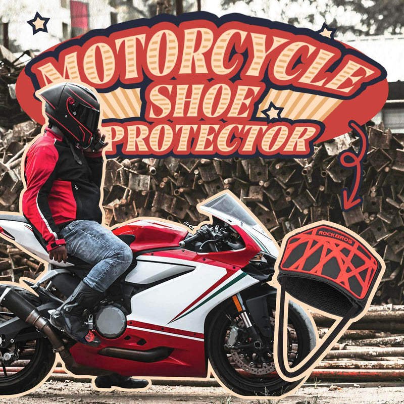 Laden Sie das Bild in Galerie -Viewer, ROCKBROS Motorrad Schaltpad Antiskid Schaltschutz Verstellbar Schuhschutz Motorrad Zubehör
