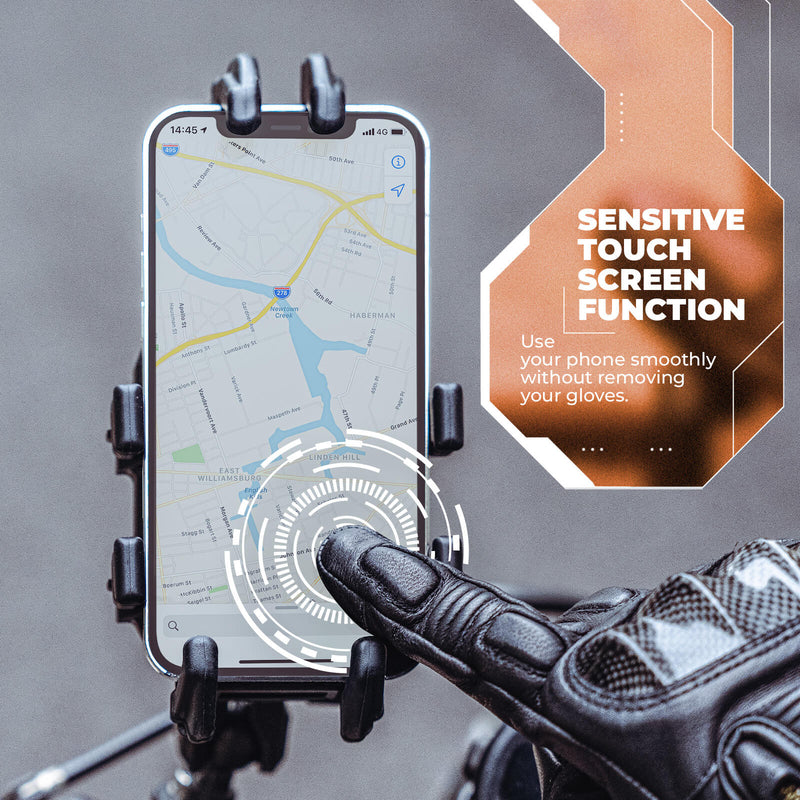 Load image into Gallery viewer, ROCKBROS Motorradhandschuhe Touchscreen Leder Vollfinger Handschuhe Amtungsaktiv

