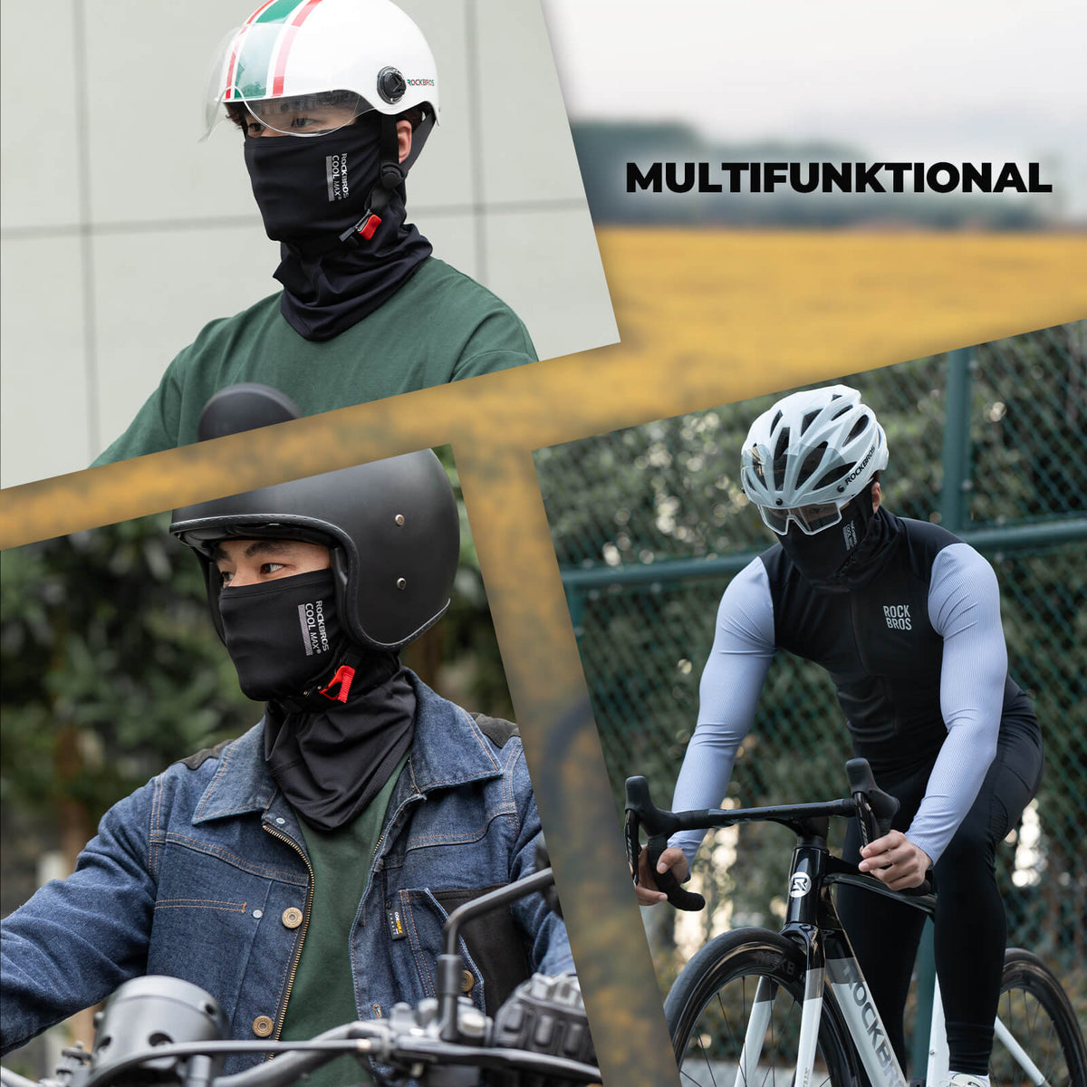 ROCKBROS Multifunktionstuch Gesichtsmaske Schlauchtücher für Radsportl – ROCKBROS-DE