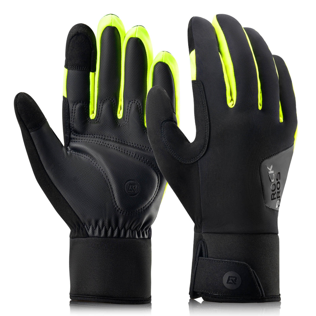Touchscreen thermal hiking gloves with grippy palm for cool weather treks