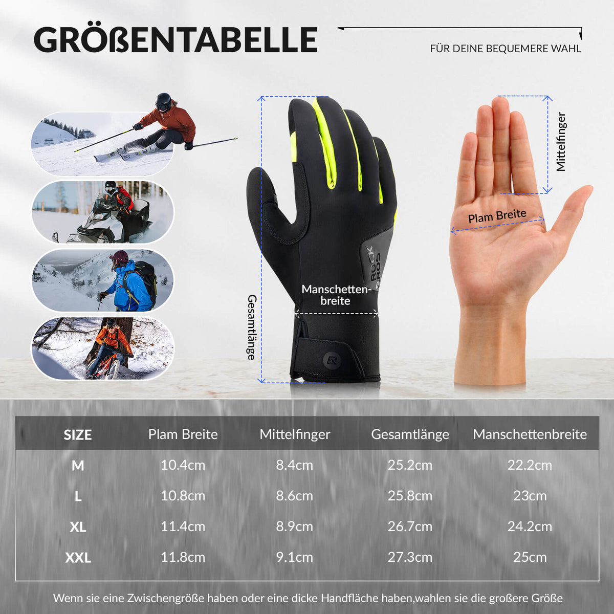 ROCKBROS Outdoor Thermo Handschuhe für Radfahren & Ski mit Touchscreen –  ROCKBROS-DE