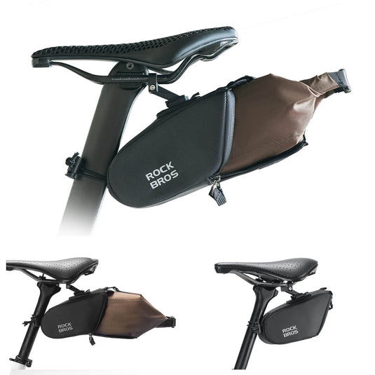 ROCKBROS Satteltasche Wasserdichte Fahrradtasche Erweiterbar mit Innentasche