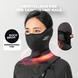 ROCKBROS Sturmhaube aus weichem Fleece, winddichte Gesichtsmaske für Fahrrad, Motorrad und Skifahren