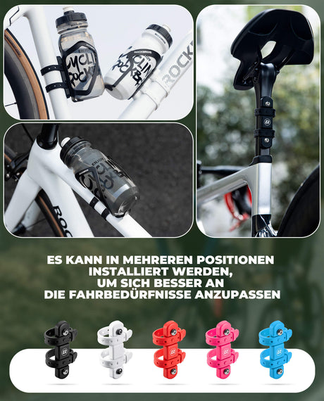 ROCKBROS Universal Flaschenhalter für Fahrrad, einfach zu montieren