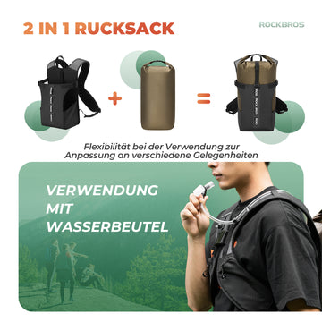 ROCKBROS Wanderrucksack Wasserdicht Split 2 in 1 Rucksack für Fahrrad –  ROCKBROS-DE