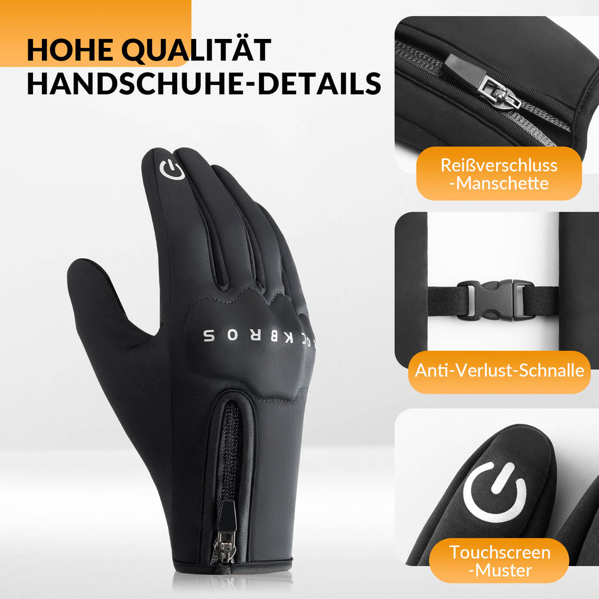 fahrradhandschuhe gel gepolstert ROCKBROS Winter Fahrradhandschuhe mit Gel Gepolstert Touchscreen-fähig – ROCKBROS-DE