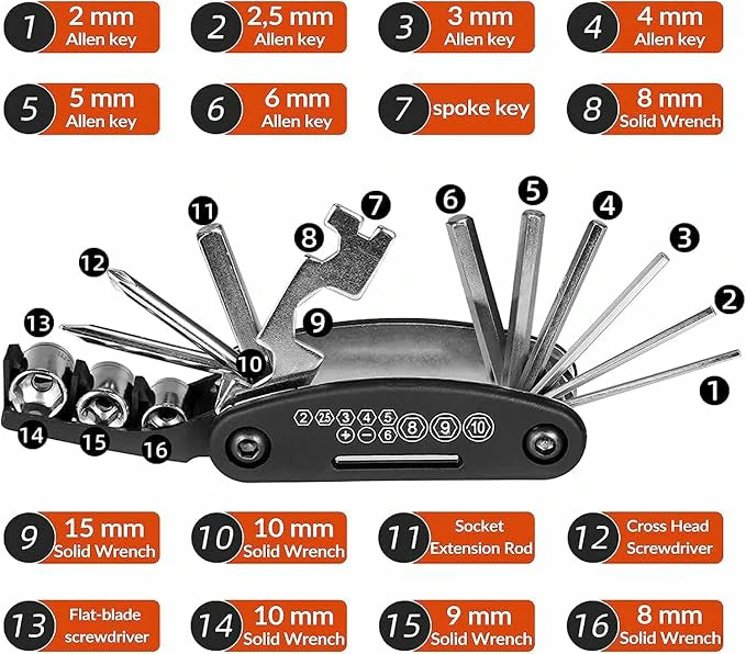ROCKBROS Fahrrad Satteltaschen Werkzeugtasche mit Reflektorstreifen 1L - ROCKBROS-EU