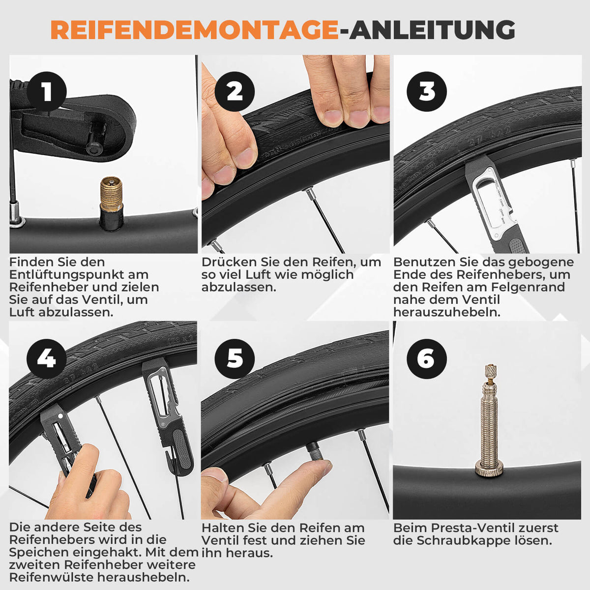 ROCKBROS 16 in 1 Fahrradwerkzeug Mini Tool Set Reifenheber mit Ratschenschlüssel – ROCKBROS-DE