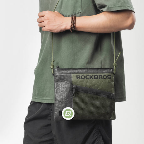 ROCKBROS 2-in-1 Lenkertasche Umhängetasche aus Tyvek® mit Schultergurt 1.5L
