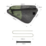 ROCKBROS 2-in-1 Rahmentasche Umhängetasche aus Tyvek® mit Schultergurt 0.7L