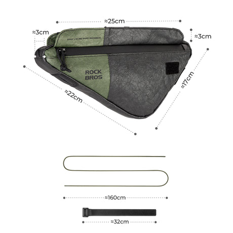 ROCKBROS 2-in-1 Rahmentasche Umhängetasche aus Tyvek® mit Schultergurt 0.7L