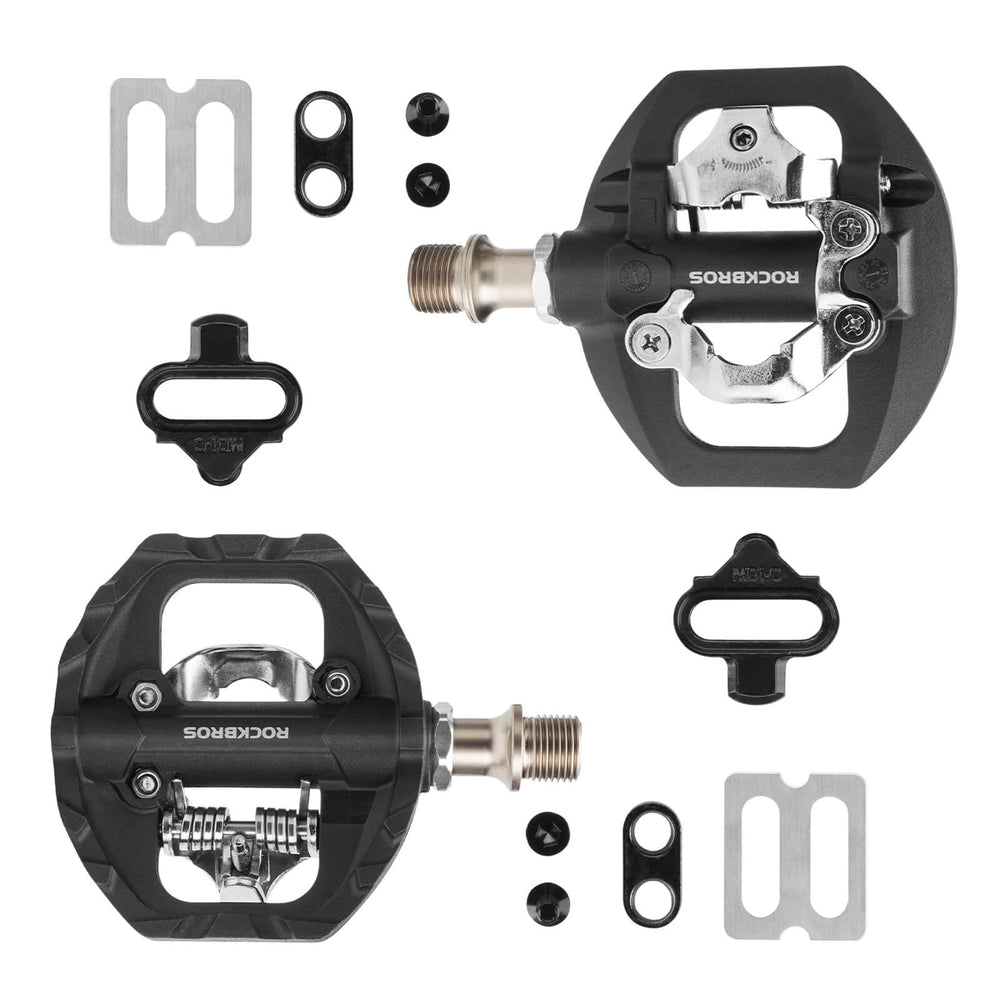 ROCKBROS 2-in-1 SPD-Klickpedale & Plattformpedale 916 Leicht Rutschfest