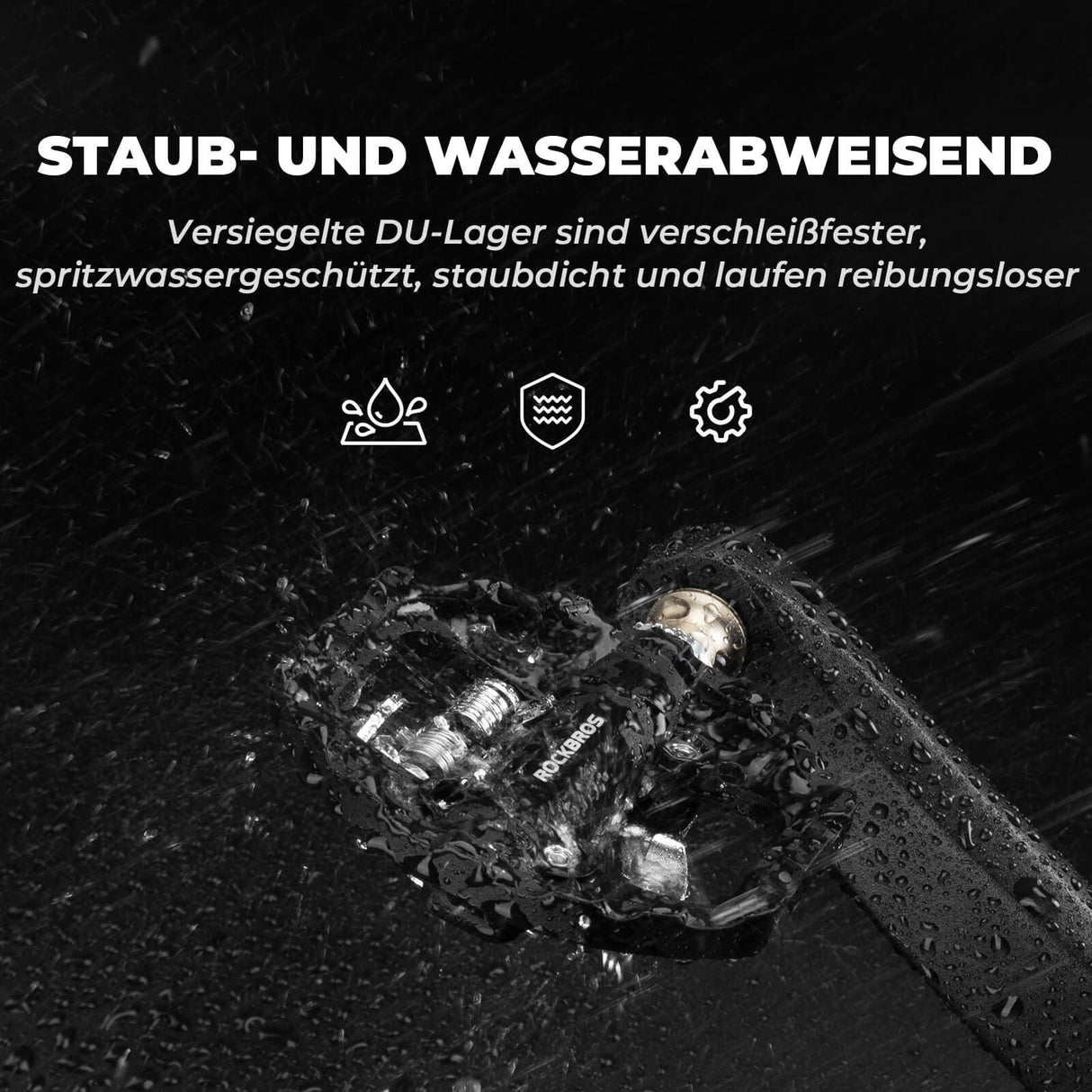 ROCKBROS 2-in-1 SPD-Klickpedale & Plattformpedale 916 Leicht Rutschfest