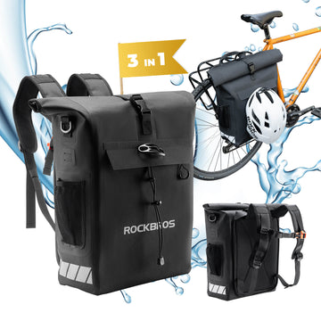 ROCKBROS 3 in 1 Fahrrad Gepäckträgertasche Rucksack Umhängetasche Wasserdicht 18L – ROCKBROS-DE