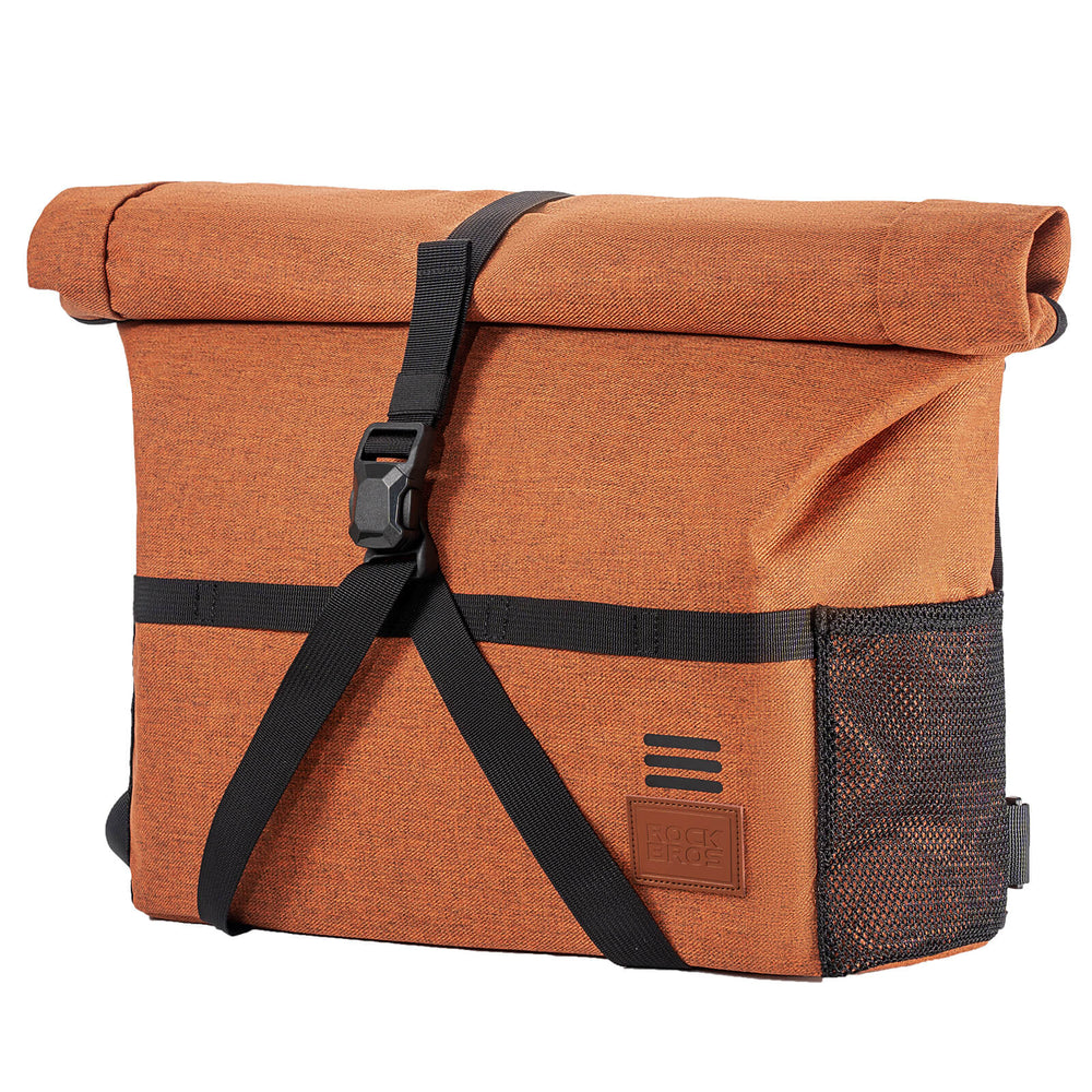 ROCKBROS 4-in-1 Fahrradtasche für Brompton Rucksack Magnetverschluss 8-10L-Orange