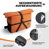 ROCKBROS 4-in-1 Fahrradtasche für Brompton Rucksack Magnetverschluss 8-10L