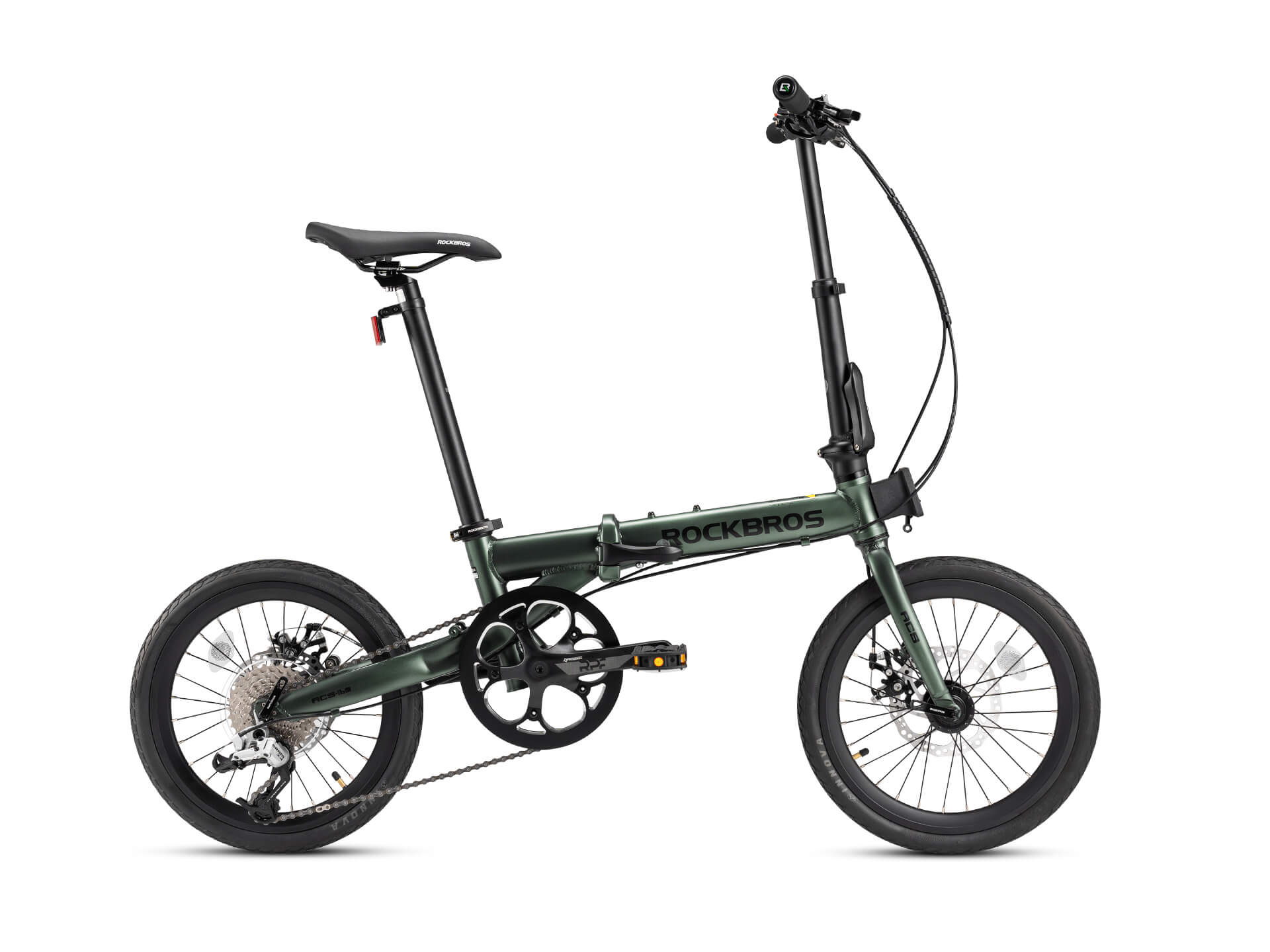 ROCKBROS ACS -Klapprad-16 Zoll 9-Gang Citybike Grün