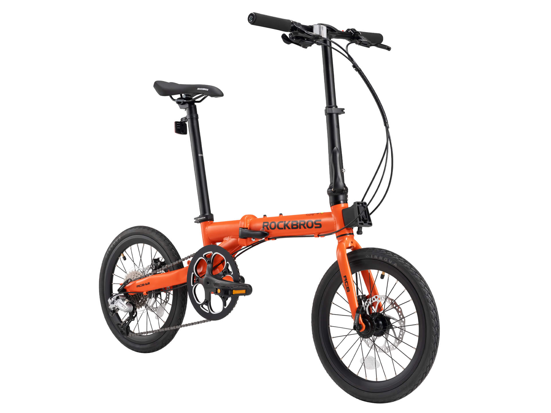 ROCKBROS ACS -Klapprad-16 Zoll 9-Gang Citybike Orange