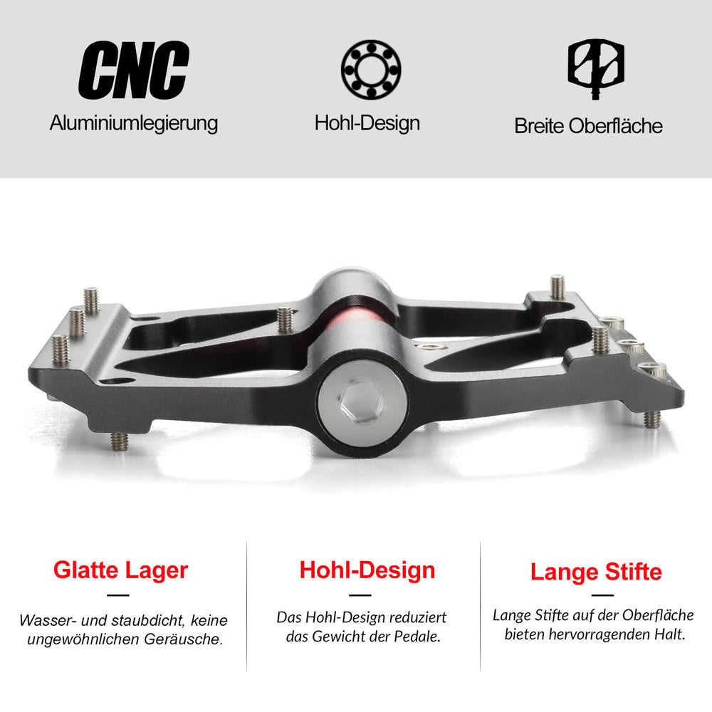 ROCKBROS Aluminium Pedale Leicht Staubdicht mit Antirutschstiften