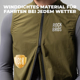 ROCKBROS Ärmellose Fahrradweste Fahrradjacke Packbar Atmungsaktiv