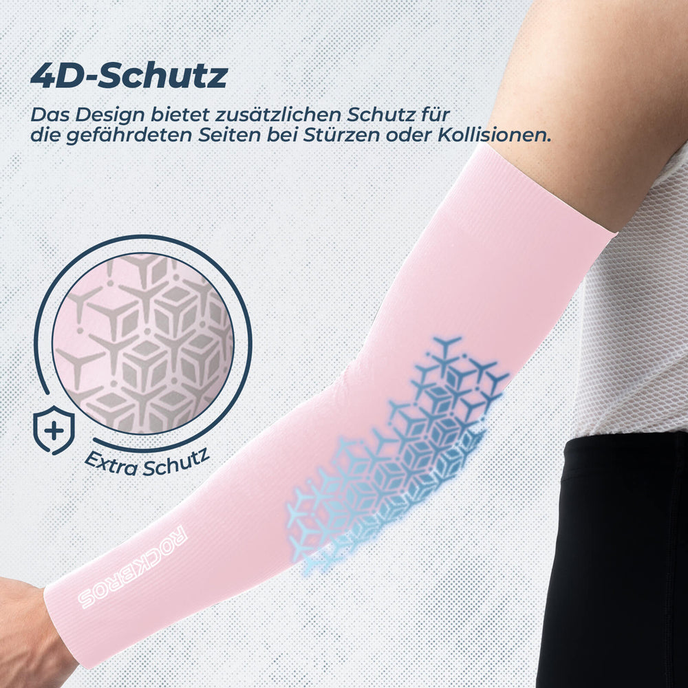 ROCKBROS Armlinge Arm Sleeve Sonnenschutz Kühles Gefühl Schnell Trocknend-Rosa