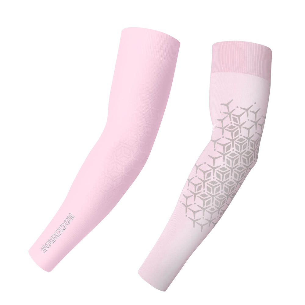 ROCKBROS Armlinge Arm Sleeve Sonnenschutz Kühles Gefühl Schnell Trocknend-Rosa