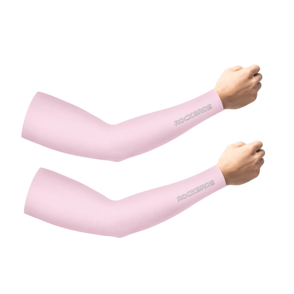 ROCKBROS Armlinge Arm Sleeve Sonnenschutz Kühles Gefühl Schnell Trocknend-Rosa