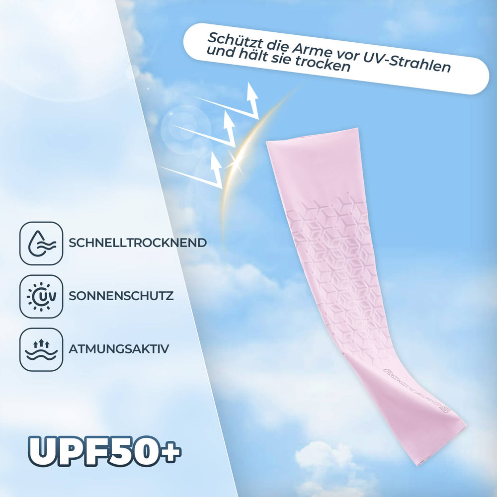 ROCKBROS Armlinge Arm Sleeve Sonnenschutz Kühles Gefühl Schnell Trocknend-Rosa