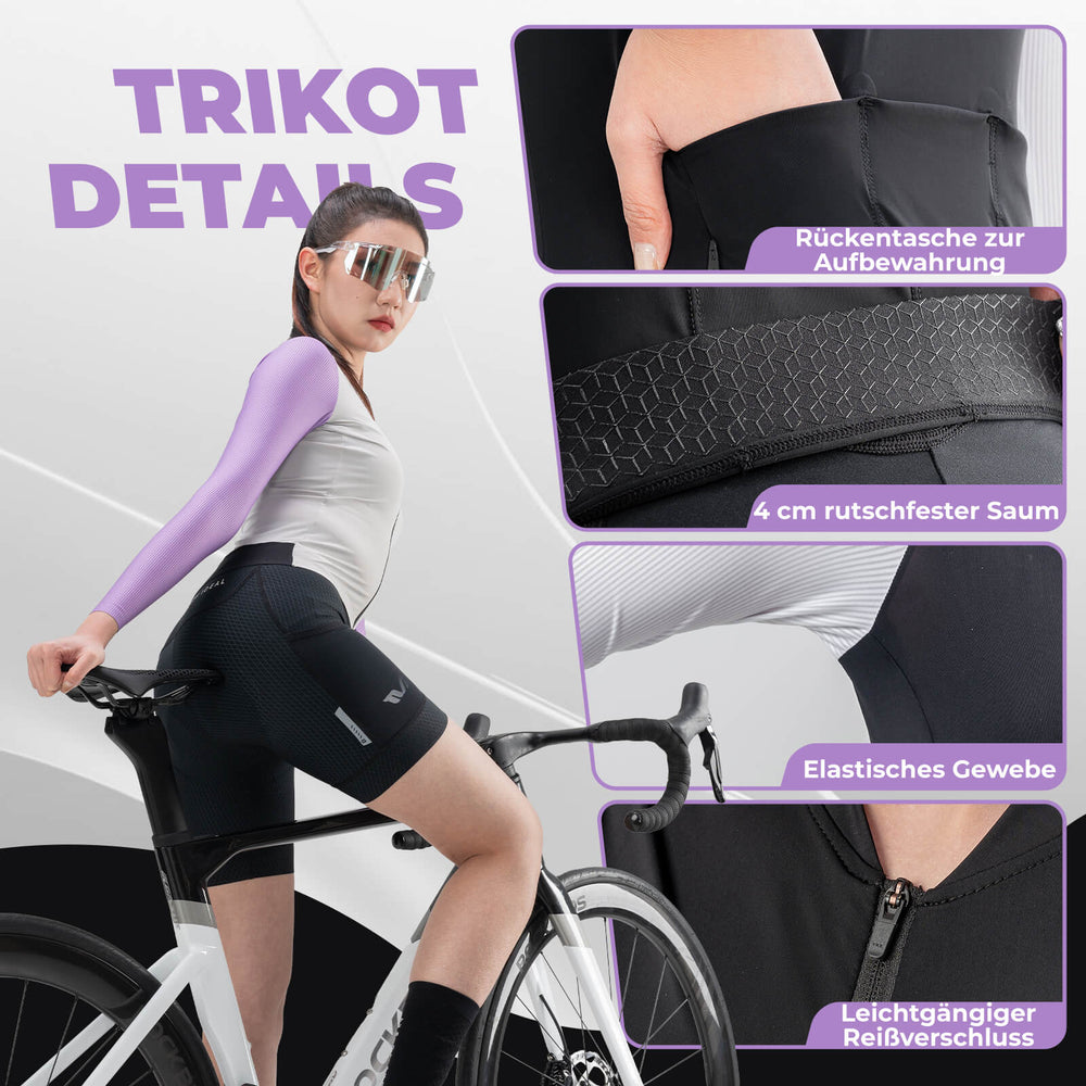 Damen Langarm-Radtrikot Fahrrad Jersey für MTB & Rennrad - ROCKBROS-EU