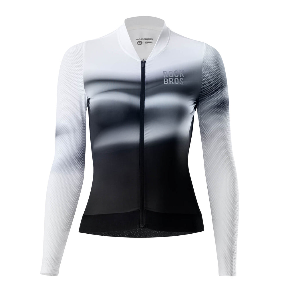 ROCKBROS Damen Langarm Hochleistungs-Radtrikot Jersey Schnell Trocknend für MTB Rennrad