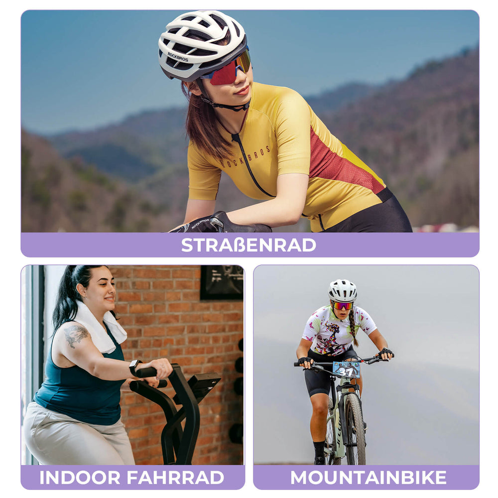 ROCKBROS Damen Radunterhose Atmungsaktive 4D Gepolsterte Radlerhose Elastisch