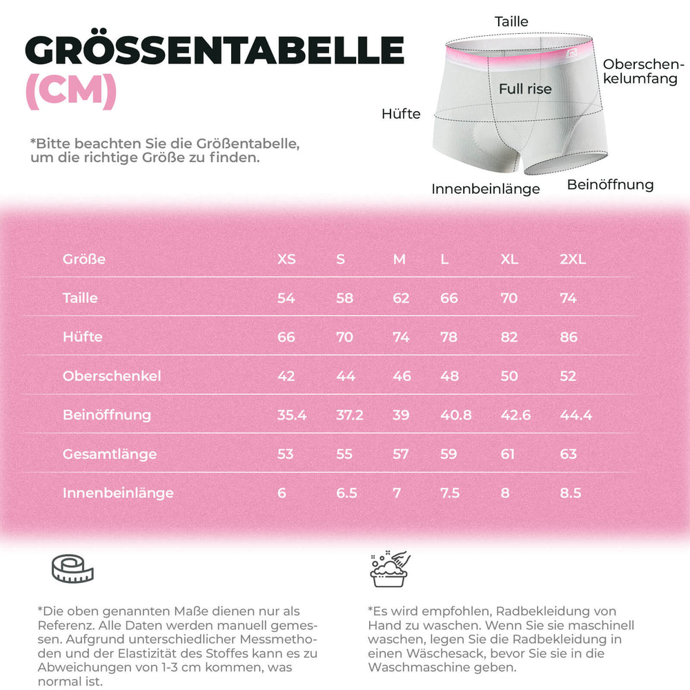 ROCKBROS Damen Radunterhose mit 3D Gepolsterte Radlerhose Atmungsaktiv