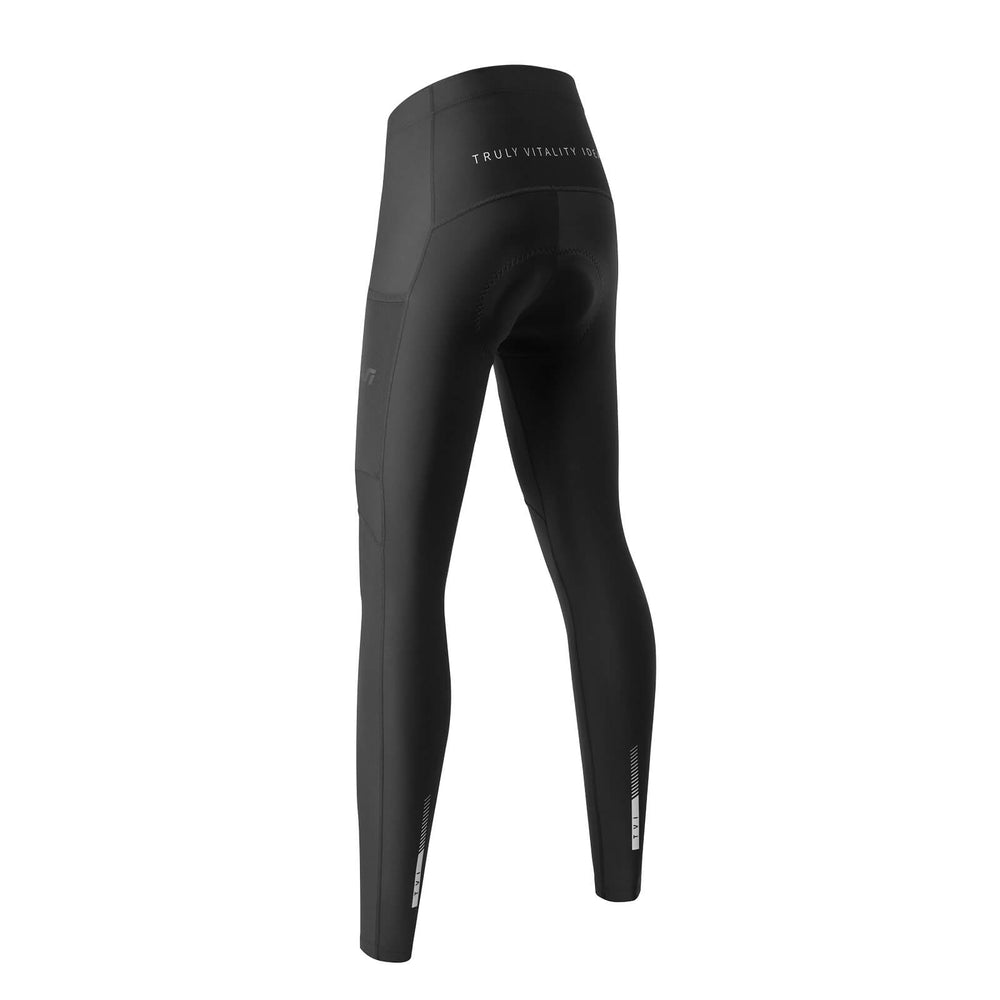 ROCKBROS Damen Winter Fahrradhose Lang Gepolstert Elastisch Atmungsaktiv