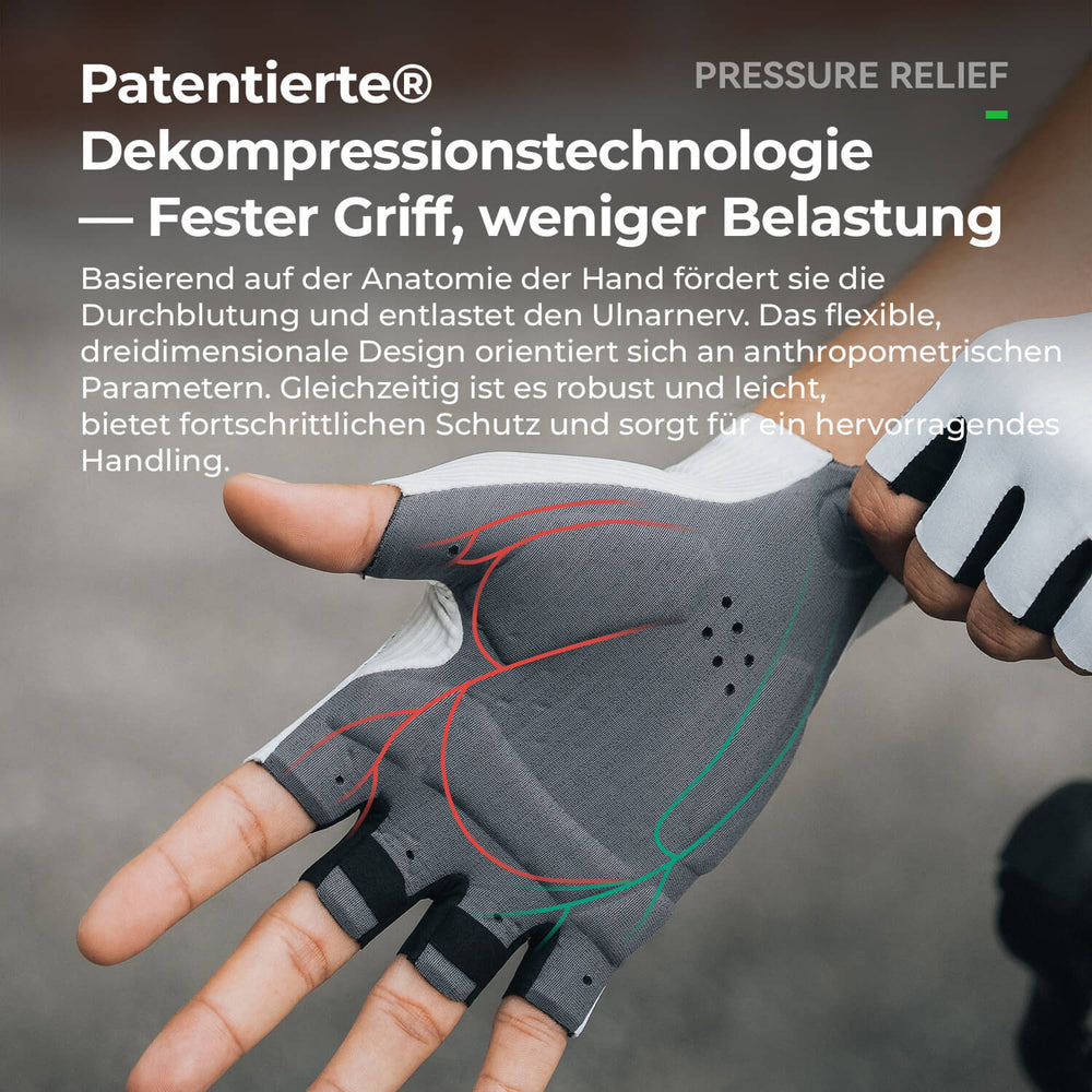 ROCKBROS Elastic Interface® Halbfinger Fahrradhandschuhe mit Gelpolsterung