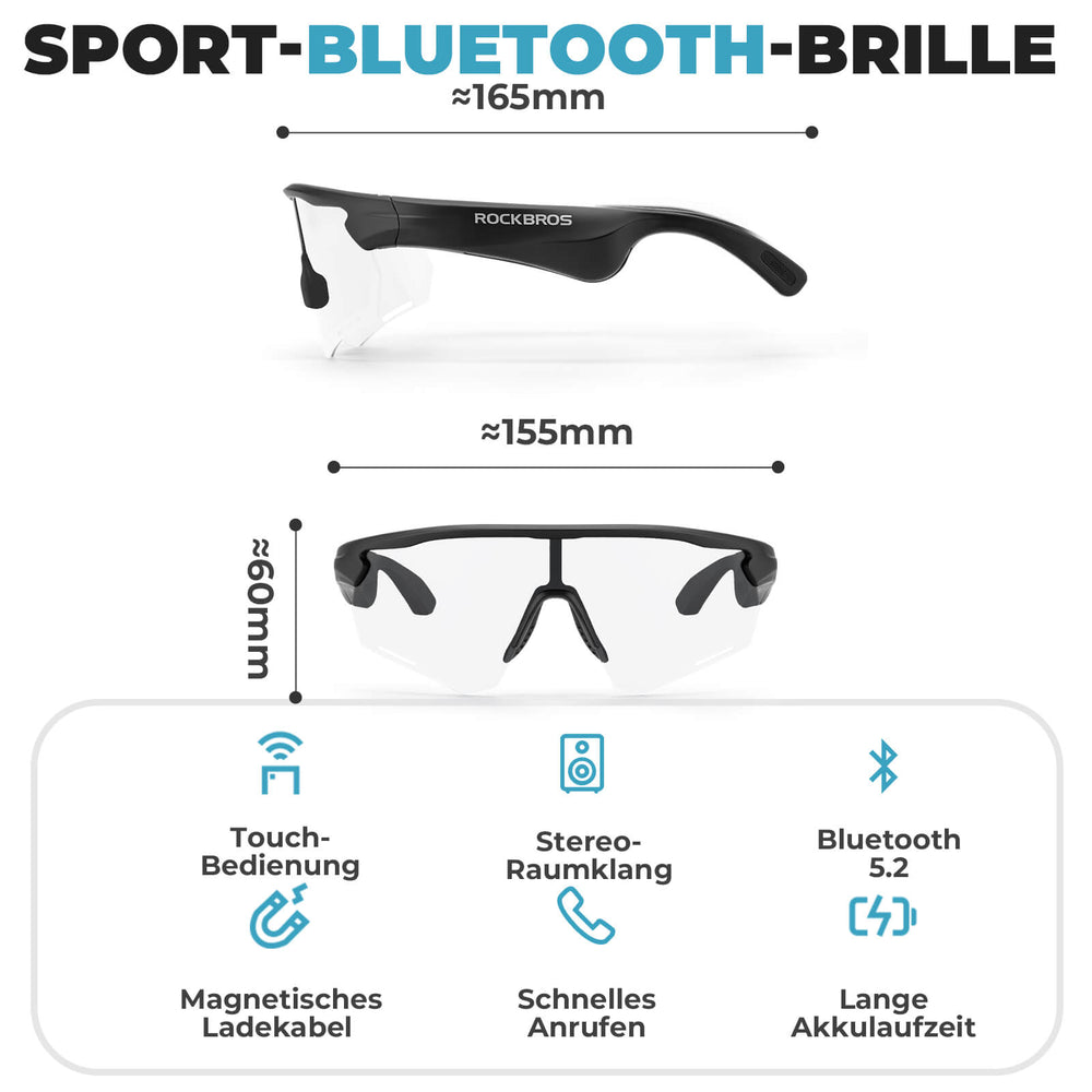 Elektronische Brille Intelligente Fahrradbrille Selbsttönend/Polarisiert - ROCKBROS-EU