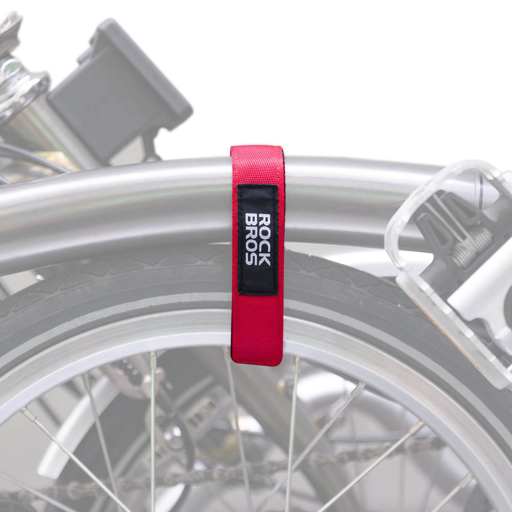 ROCKBROS Fahrrad-Stabilisator-Gurte Hosenband mit Klettverschluss Universell für Brompton Fahrrad-Rot 