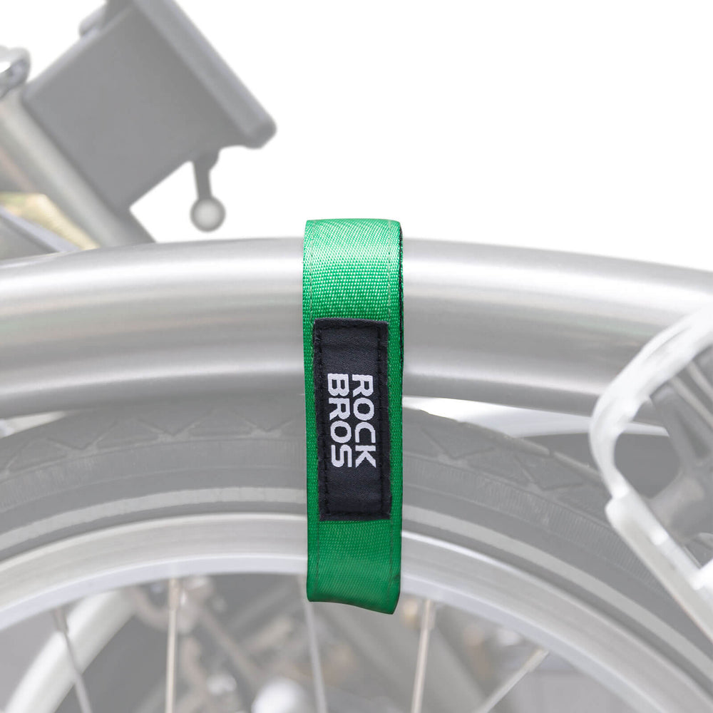 ROCKBROS Fahrrad-Stabilisator-Gurte Hosenband mit Klettverschluss Universell für Brompton Fahrrad-Grün 
