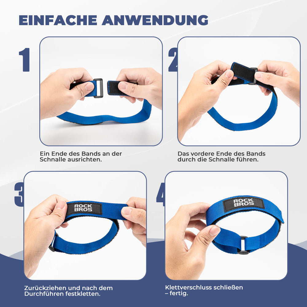 ROCKBROS Fahrrad-Stabilisator-Gurte Hosenband mit Klettverschluss Universell für Brompton Fahrrad
