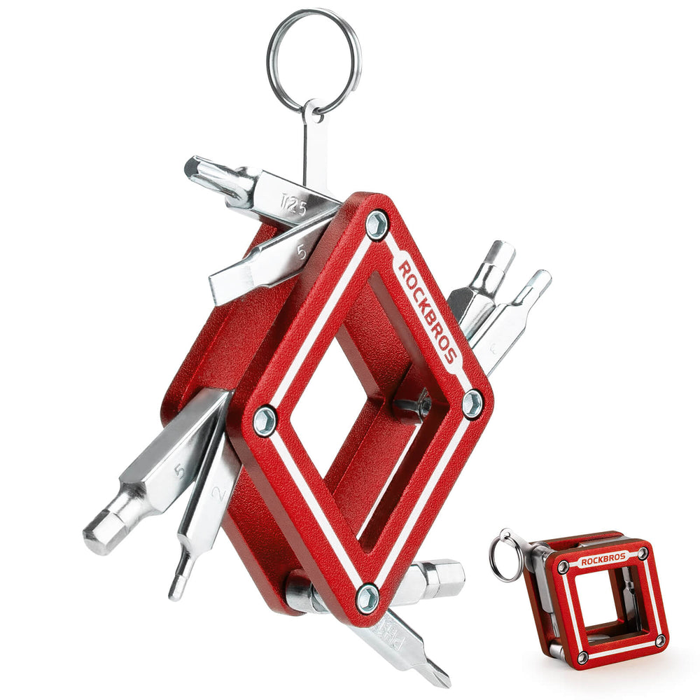 ROCKBROS Fahrrad 8 in 1 Reparatur-Werkzeug-Set Faltbares Reparaturset