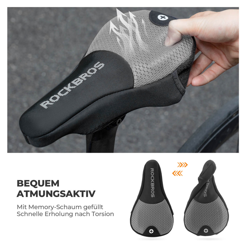 ROCKBROS Fahrrad Aufblasbarer Sattelbezug Gepolstert mit Überzug