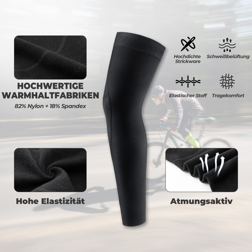 ROCKBROS Fahrrad Beinlinge Warm Rutschfeste Winter Knieschützer Herren Damen