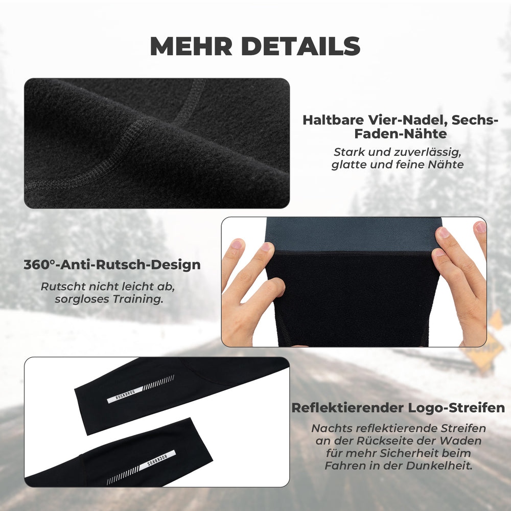 ROCKBROS Fahrrad Beinlinge Warm Rutschfeste Winter Knieschützer Herren Damen