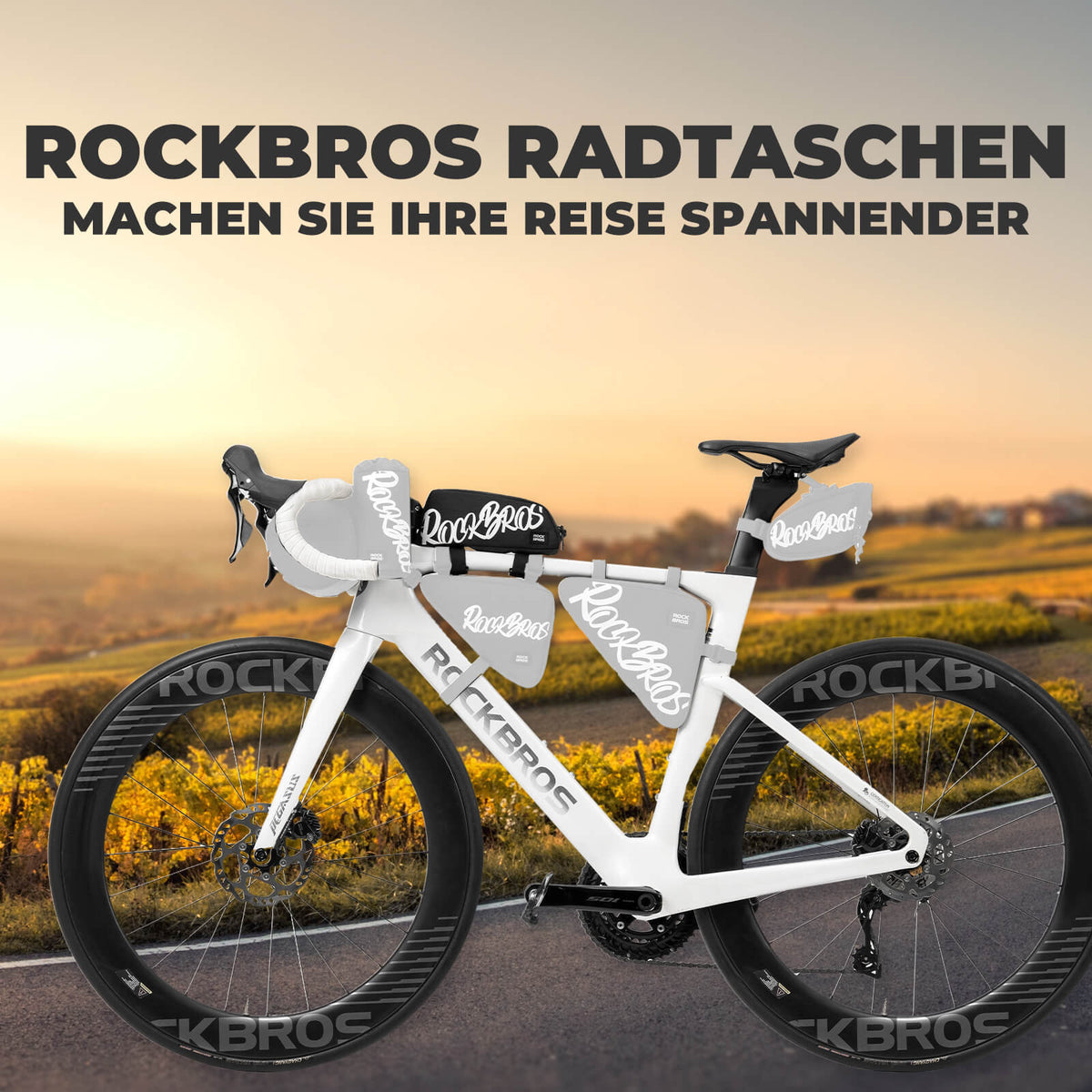 ROCKBROS Fahrrad Fahrradtasche Oberrohrtasche 0,8L