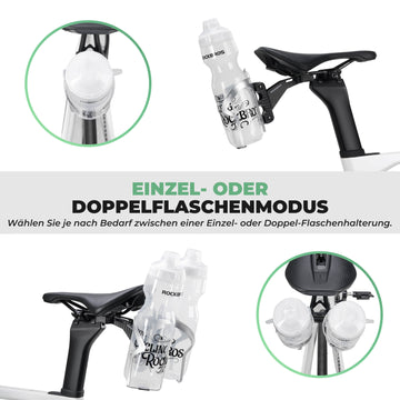 trinkflasche mit halterung für kinderfahrrad ROCKBROS Fahrrad Flaschenhalter Nahtlos Doppelt Einstellbar Halterung – ROCKBROS-DE