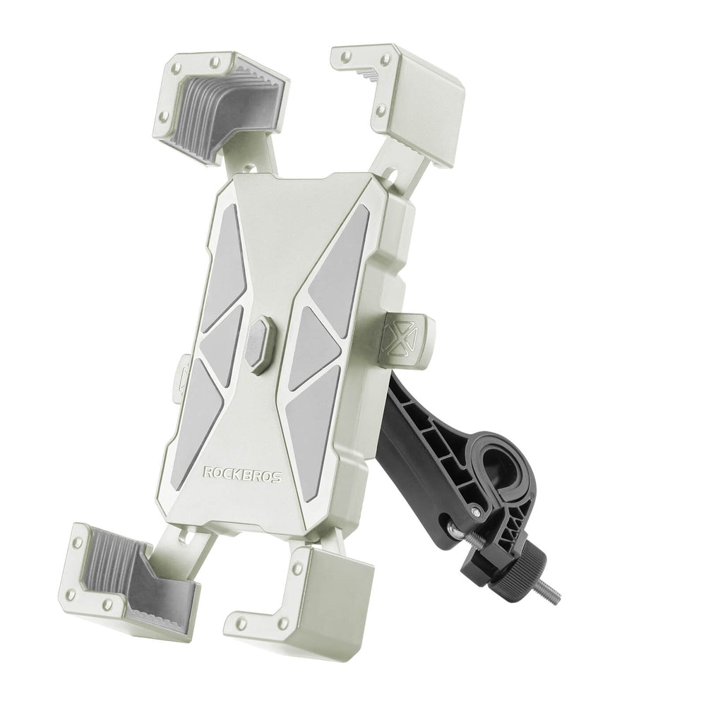 ROCKBROS Fahrrad Handyhalterung 360° Drehbar für Handy 4.5~7.2 Zoll-Weiß - Lenker