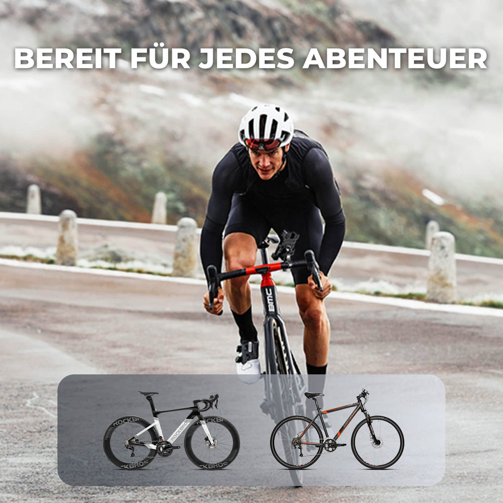 ROCKBROS Fahrrad Handyhalterung 360° Drehbar für Handy 4.5~7.2 Zoll