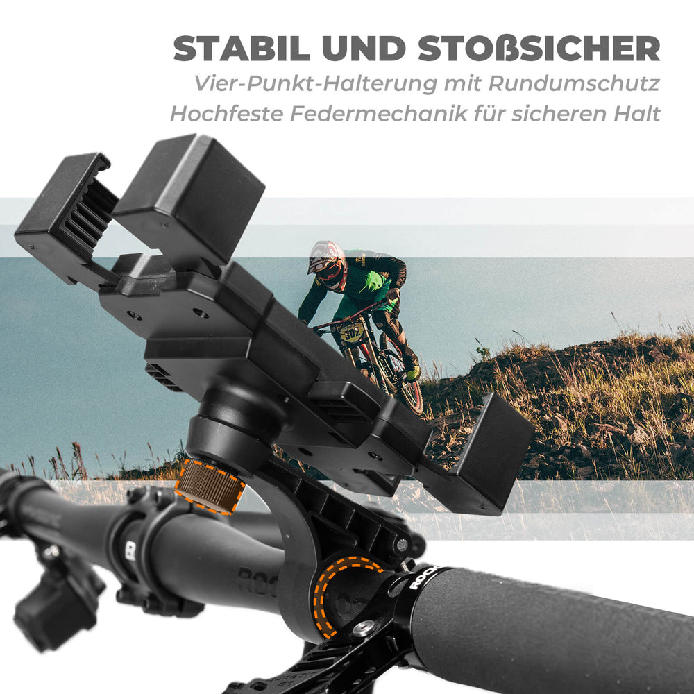 ROCKBROS Fahrrad Handyhalterung 360° Drehbar für Handy 4.5~7.2 Zoll