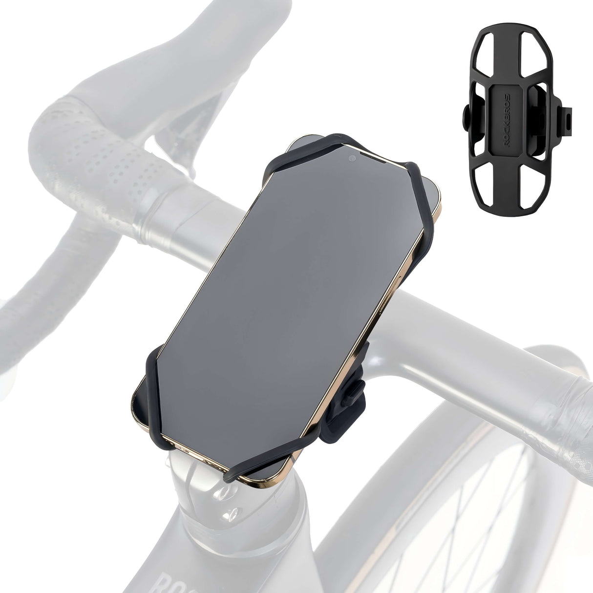 ROCKBROS Fahrrad Handyhalterung Stoßdämpfend Kratzfest für 4"-7" Handy